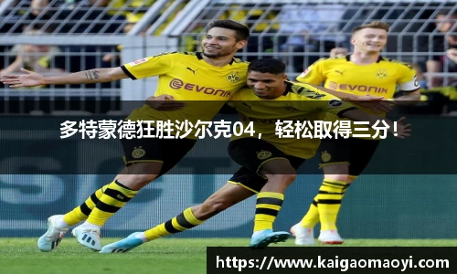 多特蒙德狂胜沙尔克04，轻松取得三分！